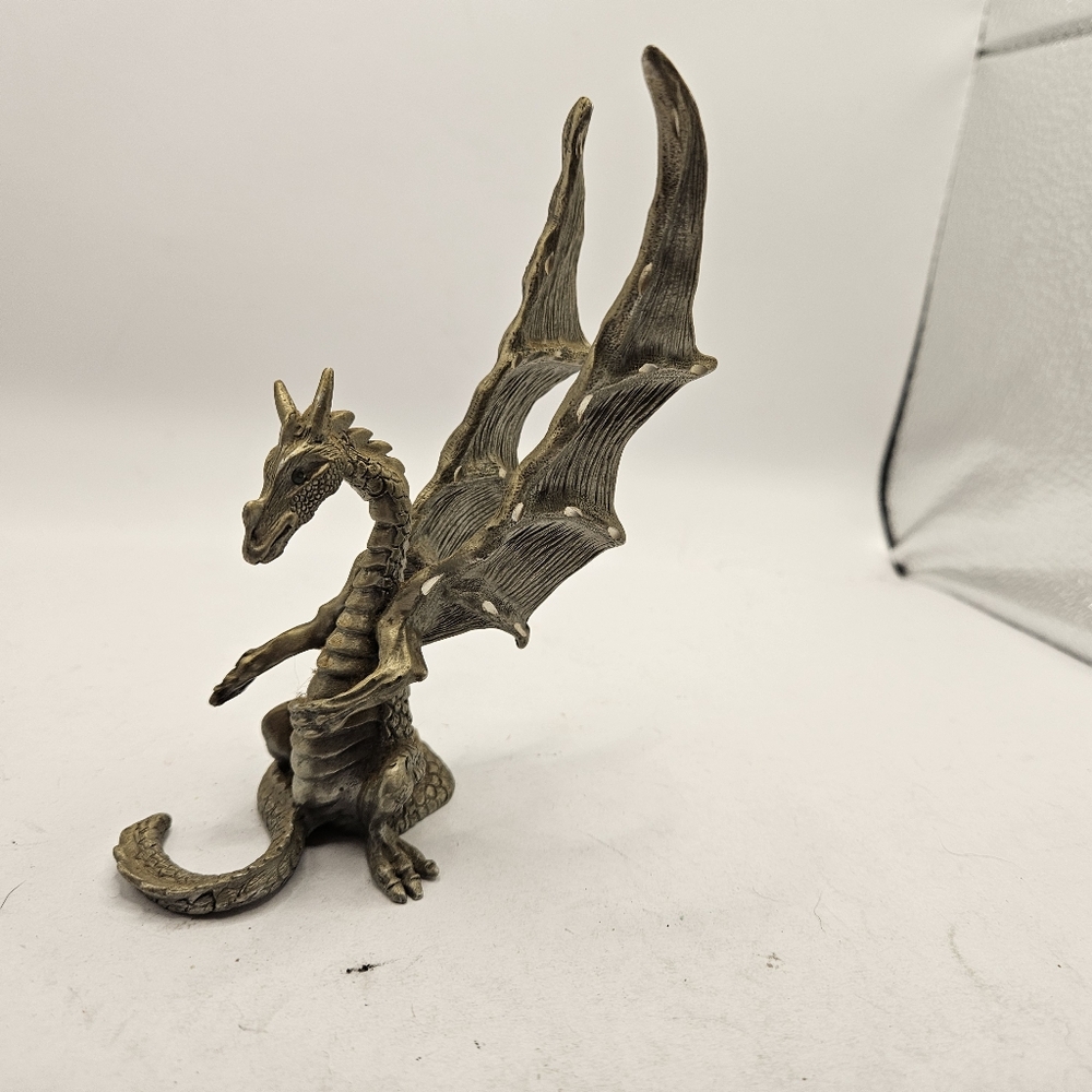 1992 RAWCLIFFE PEWTER DRAGON FIGURINE # RF1733 Pre-Owned Gray Used Condition. 